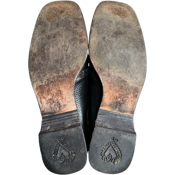 VTG Brighton Jody Croc Embossed Leather Loafer Mule Womens 8 Italy Luxury Travel - Picture 8 of 10